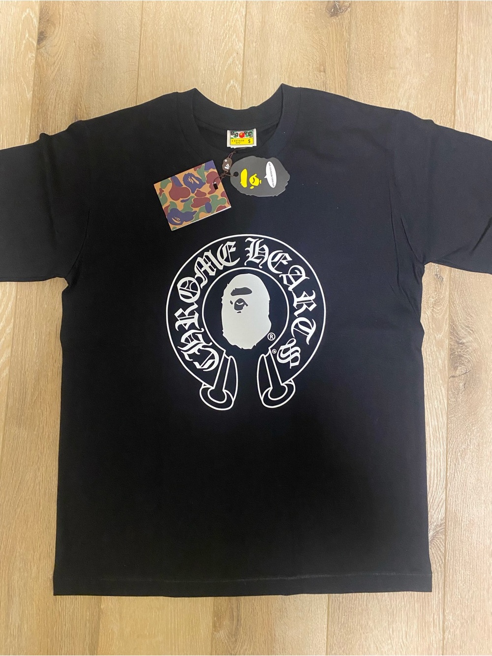 Chrome hearths x Bape tee size S brand new with packaging